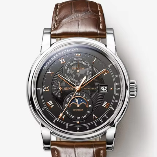 Luxury Watch In The World - นาฬิกาข้อมือผู้ชาย LOBINNI ระบบอัตโนมัติ ขนาด 42 มม.