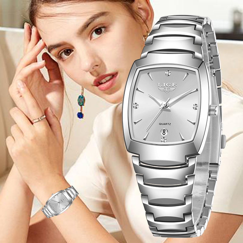 Luxury Watch Lady - นาฬิกาข้อมือผู้หญิง LIGE 2026 รุ่นใหม่ ดีไซน์หรูหรา แฟชั่น
