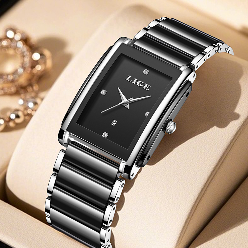 Luxury Watch Gift Box - นาฬิกาข้อมือผู้หญิง LIGE รุ่นใหม่ หรูหรา ดีไซน์สวยงาม ตัวเรือนเซรามิก