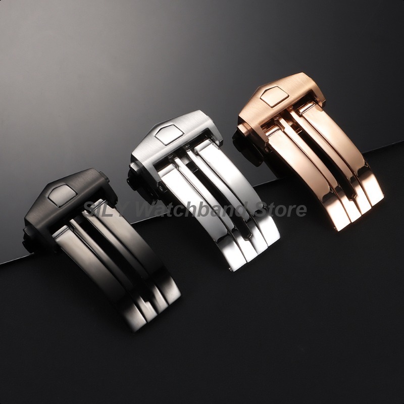 Luxury Watch News - หัวเข็มขัดนาฬิกาแบบพับได้ สแตนเลส ขนาด 18 มม. 20