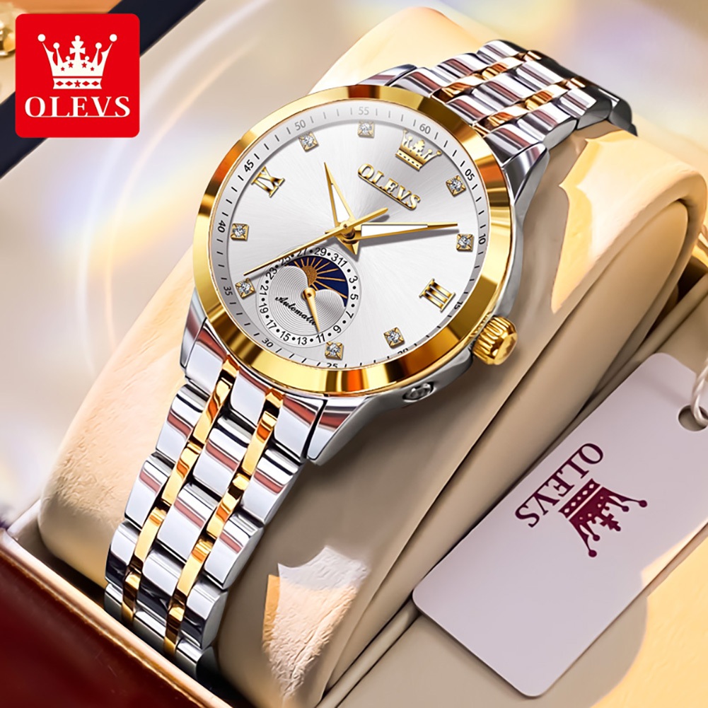 Luxury Watch Moon Phase - นาฬิกา OLEVS 7041 Elegance Moon Phase