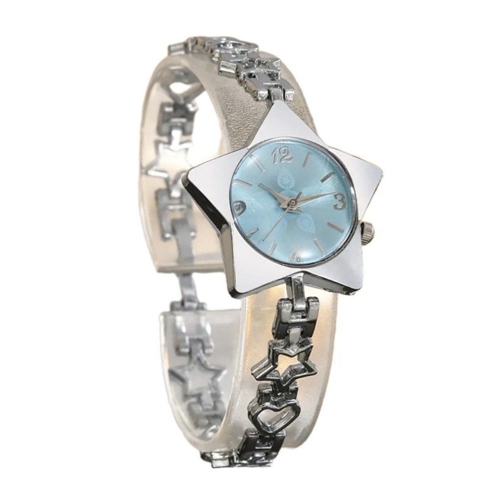 Luxury Watch Lady - นาฬิกาผู้หญิงโลหะผสมใหม่ ระบบควอตซ์ สายรัดข้อมือรูปดาวปรับได้ นาฬิกาควอตซ์ผู้หญิงหรูหราสง่างาม เหมาะสำหรับโอกาสพิเศษ
