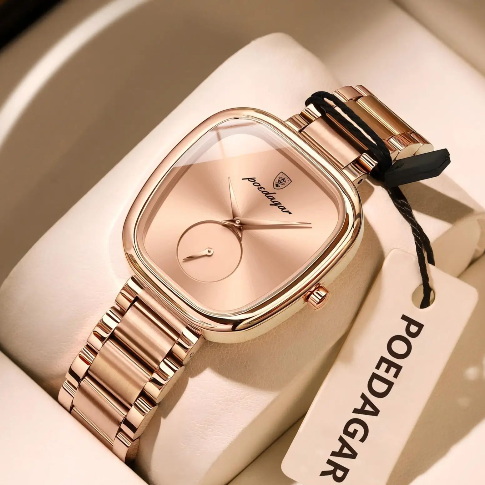 Luxury Watch Top 10 - นาฬิกาข้อมือผู้หญิง POEDAGAR แฟชั่นชั้นนำ กันน้ำ สแตนเลสสตีล ควอตซ์