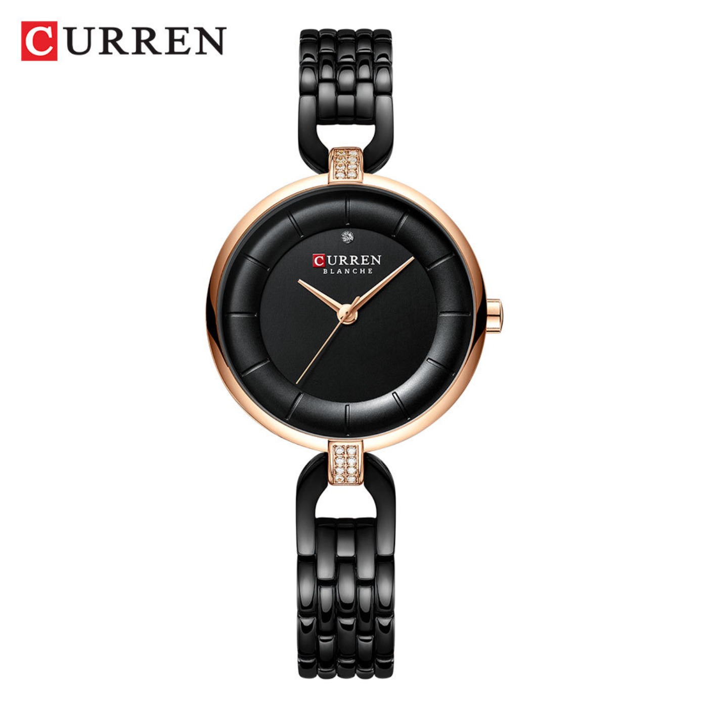 Luxury Watch Lady - นาฬิกาผู้หญิง CURREN แบรนด์หรูแฟชั่นลำลองสุภาพสตรีนาฬิกาข้อมือควอตซ์โรสโกลด์สแตนเลสสตีลนาฬิกาสำหรับสาว