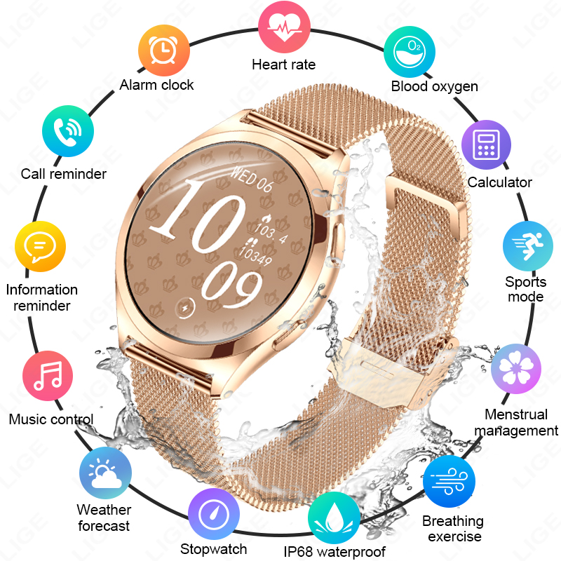 Luxury Watch In The World - LIGE สมาร์ทวอทช์สุดหรูสำหรับผู้หญิง 1.27