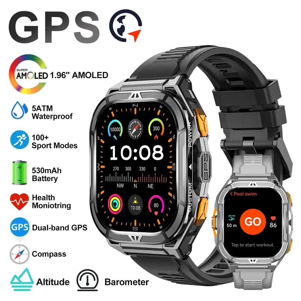Luxury Watch In The World - สมาร์ทวอทช์ AMOLED หรูหรา พร้อม GPS แท้
