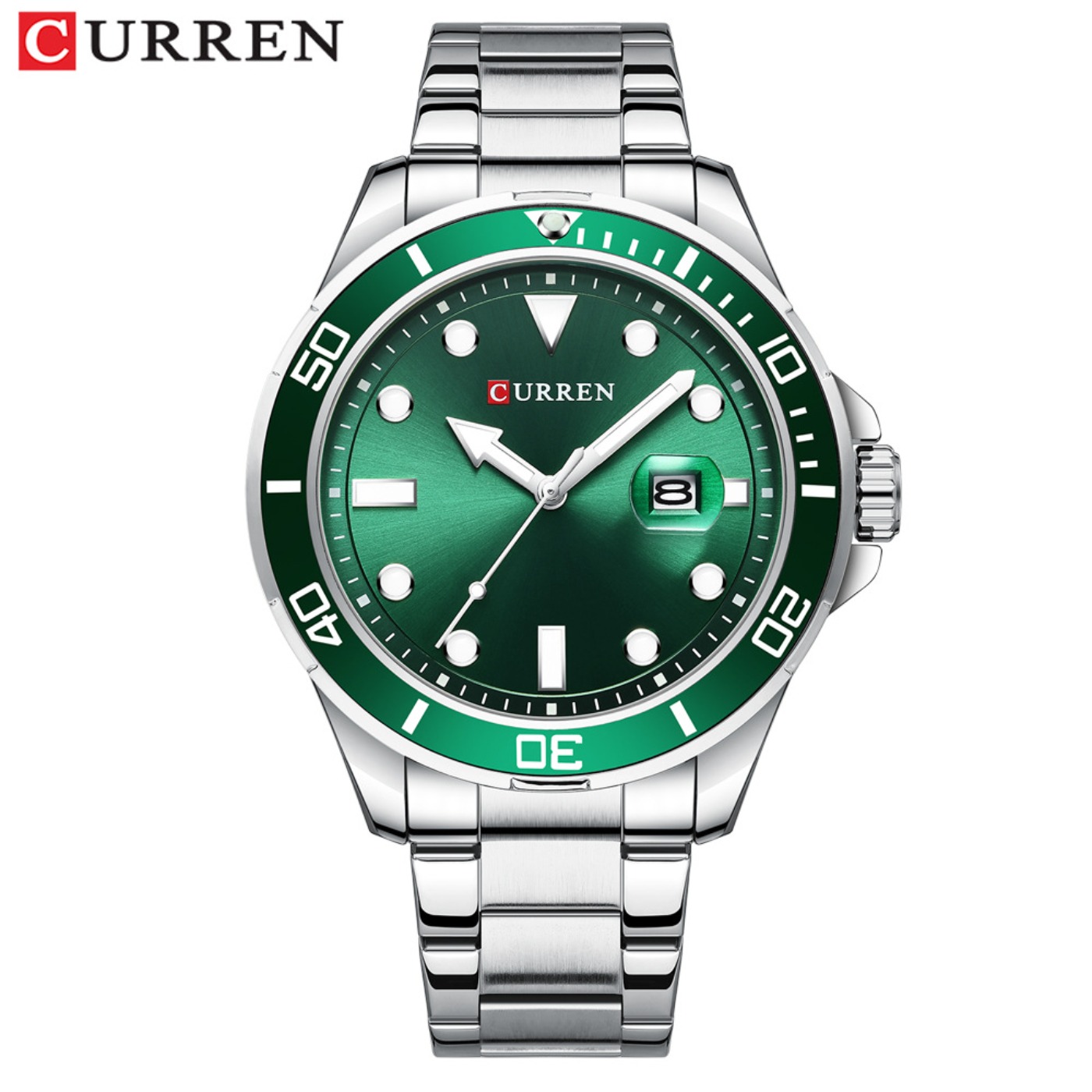 CURREN ซีรีส์น้ำเขียวกรีนวอเตอ - Luxury Watch Green บทวิจารณ์และราคา