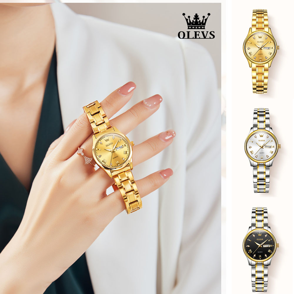 OLEVS 5563นาฬิกาควอตซ์ผู้หญิงแ - Luxury Watch Moon Phase บทวิจารณ์และราคา