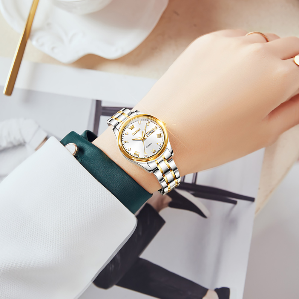 OLEVS 5563นาฬิกาควอตซ์ผู้หญิงแ - Luxury Watch Moon Phase บทวิจารณ์และราคา