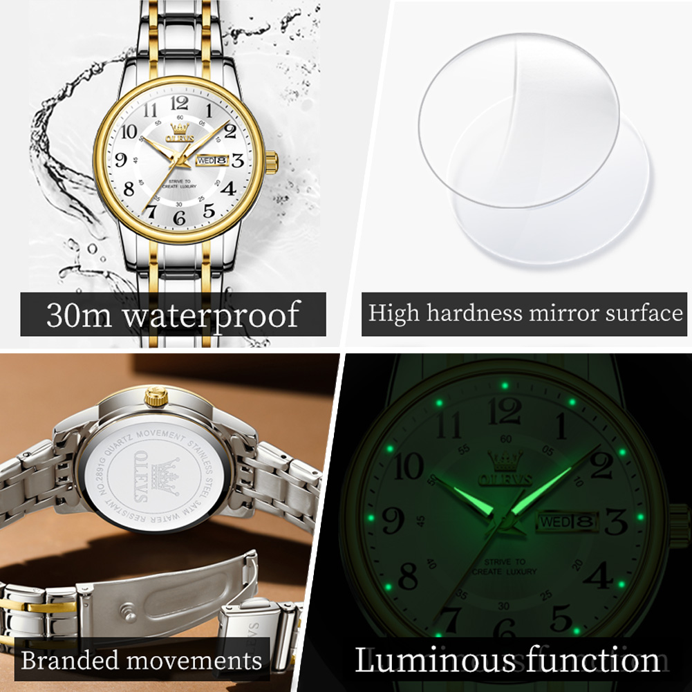 OLEVS 2891 แบรนด์หรูแฟชั่นผู้ห - Luxury Watch Green บทวิจารณ์และราคา