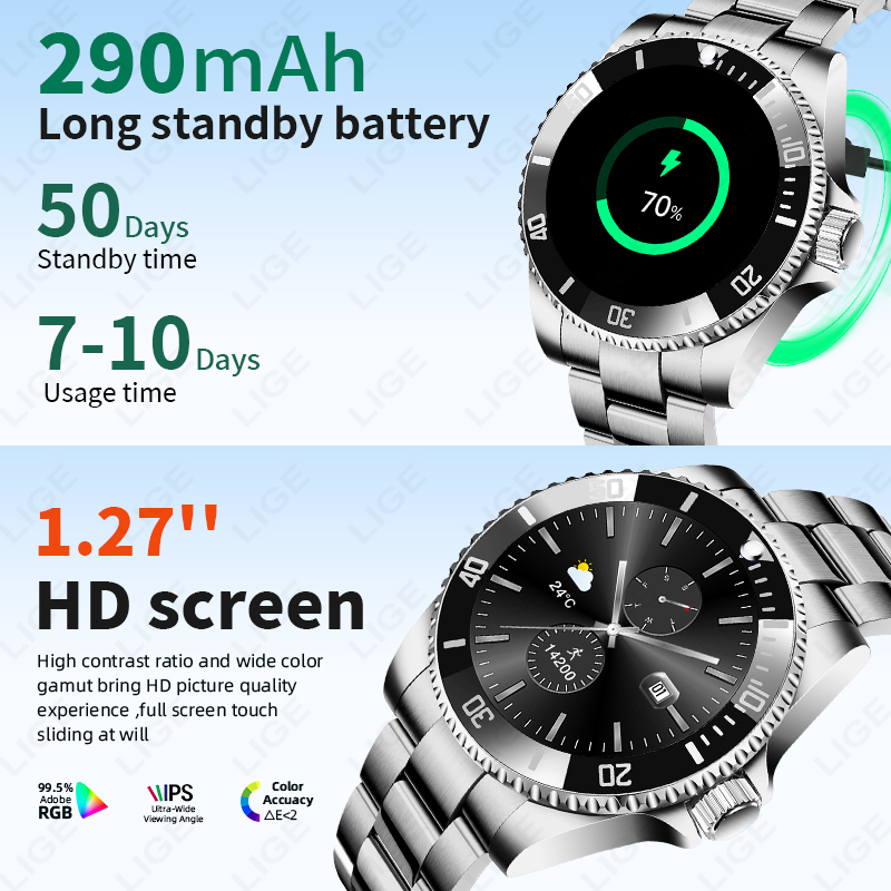 LIGE 2026 สมาร์ทวอทช์ หน้าจอ H - Luxury Watch In The World บทวิจารณ์และราคา