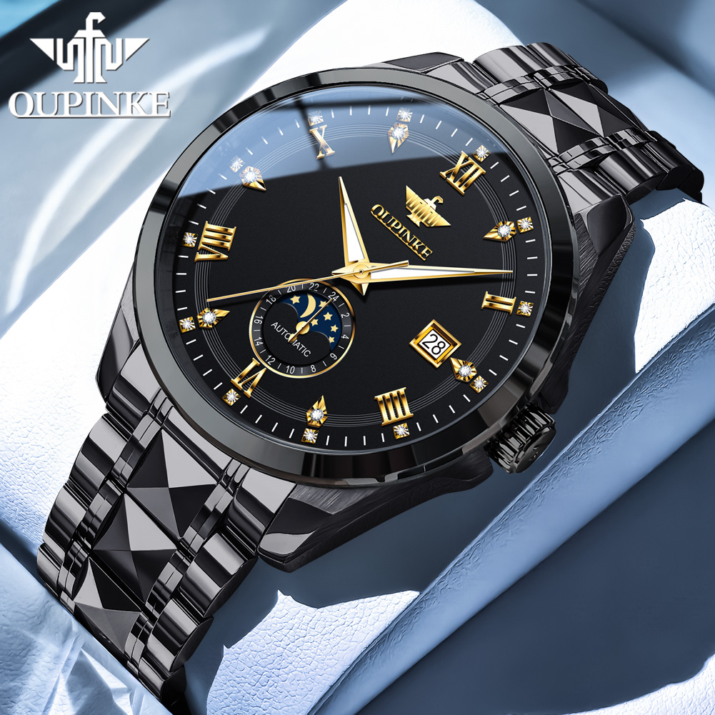 นาฬิกาข้อมือผู้ชาย OUPINKE 326 - Luxury Watch Moon Phase บทวิจารณ์และราคา