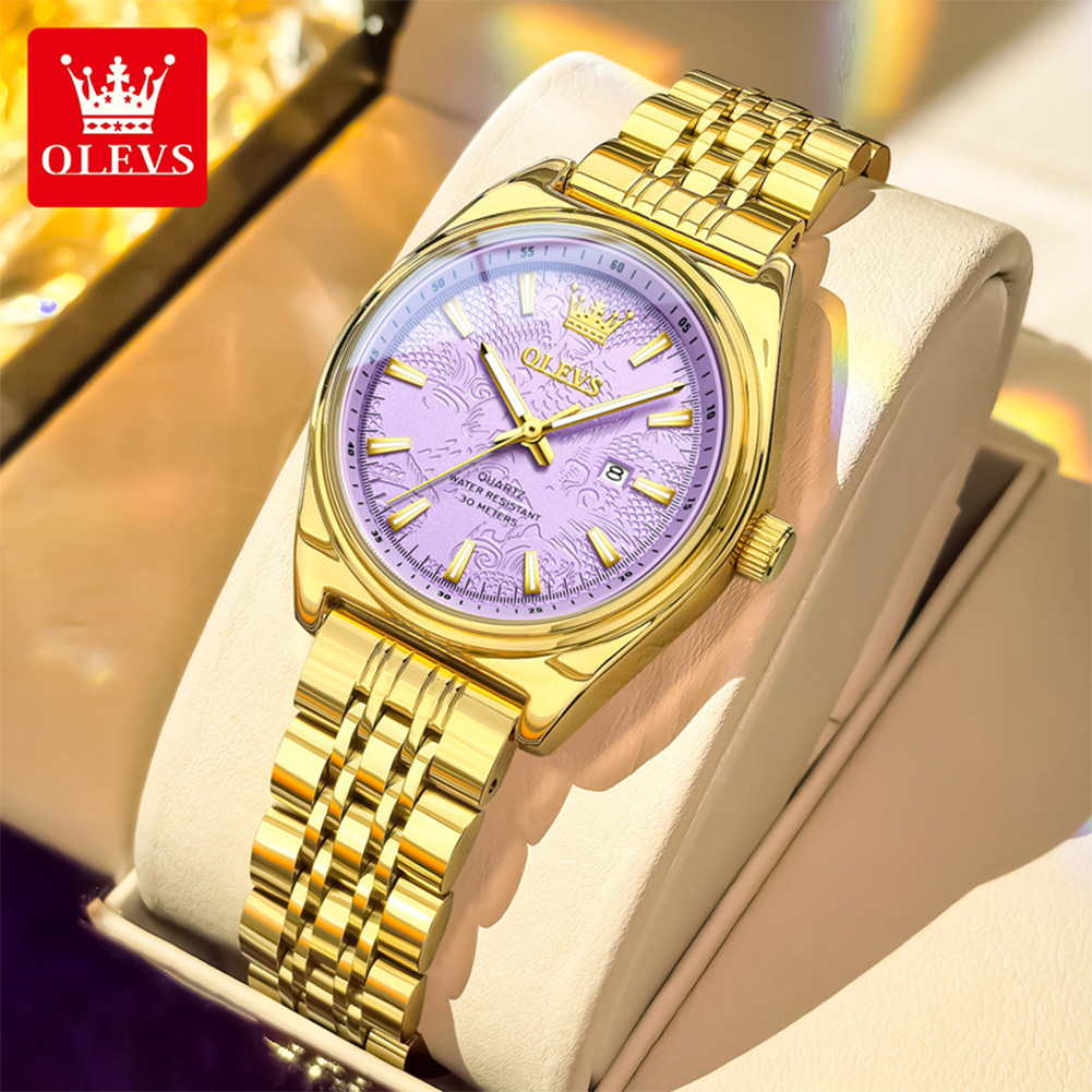 นาฬิกา OLEVS แบรนด์หรู สีทอง ส - Luxury Watch Green บทวิจารณ์และราคา