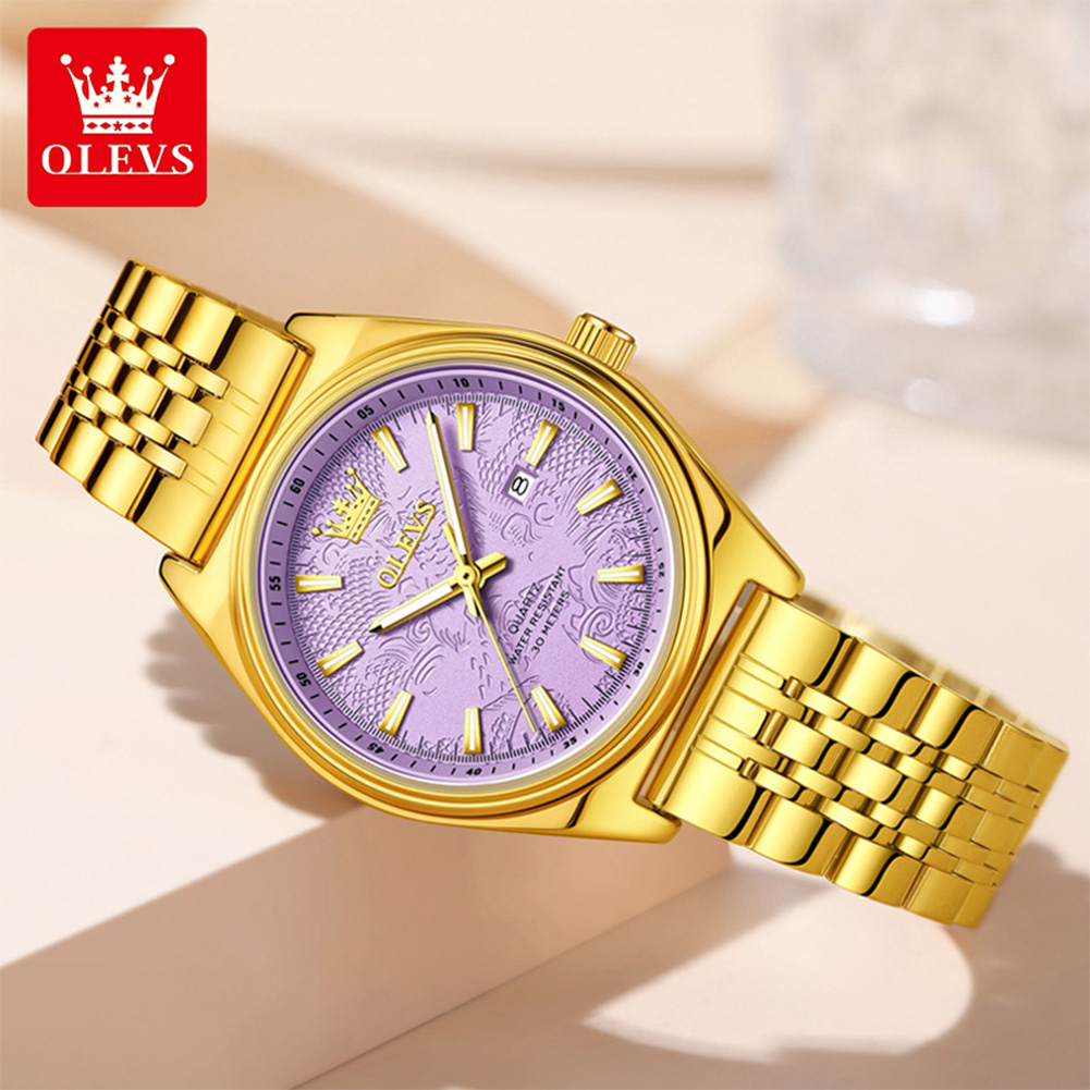 นาฬิกา OLEVS แบรนด์หรู สีทอง ส - Luxury Watch Green บทวิจารณ์และราคา