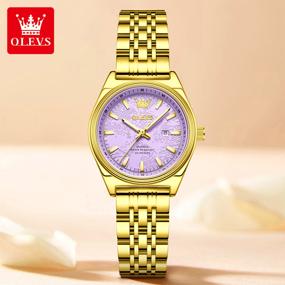 นาฬิกา OLEVS แบรนด์หรู สีทอง ส - Luxury Watch Green บทวิจารณ์และราคา