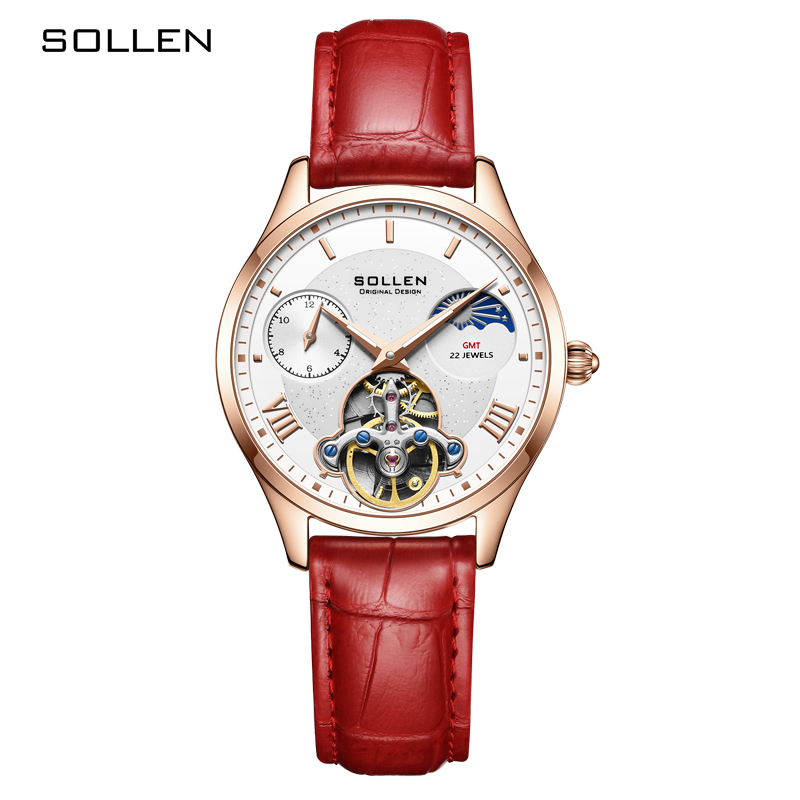 นาฬิกาข้อมือผู้หญิงระบบออโตเมต - Luxury Watch Moon Phase บทวิจารณ์และราคา