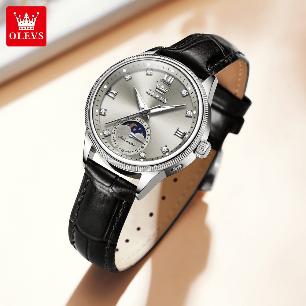 นาฬิกา OLEVS รุ่น Moon Phase แ - Luxury Watch Moon Phase บทวิจารณ์และราคา
