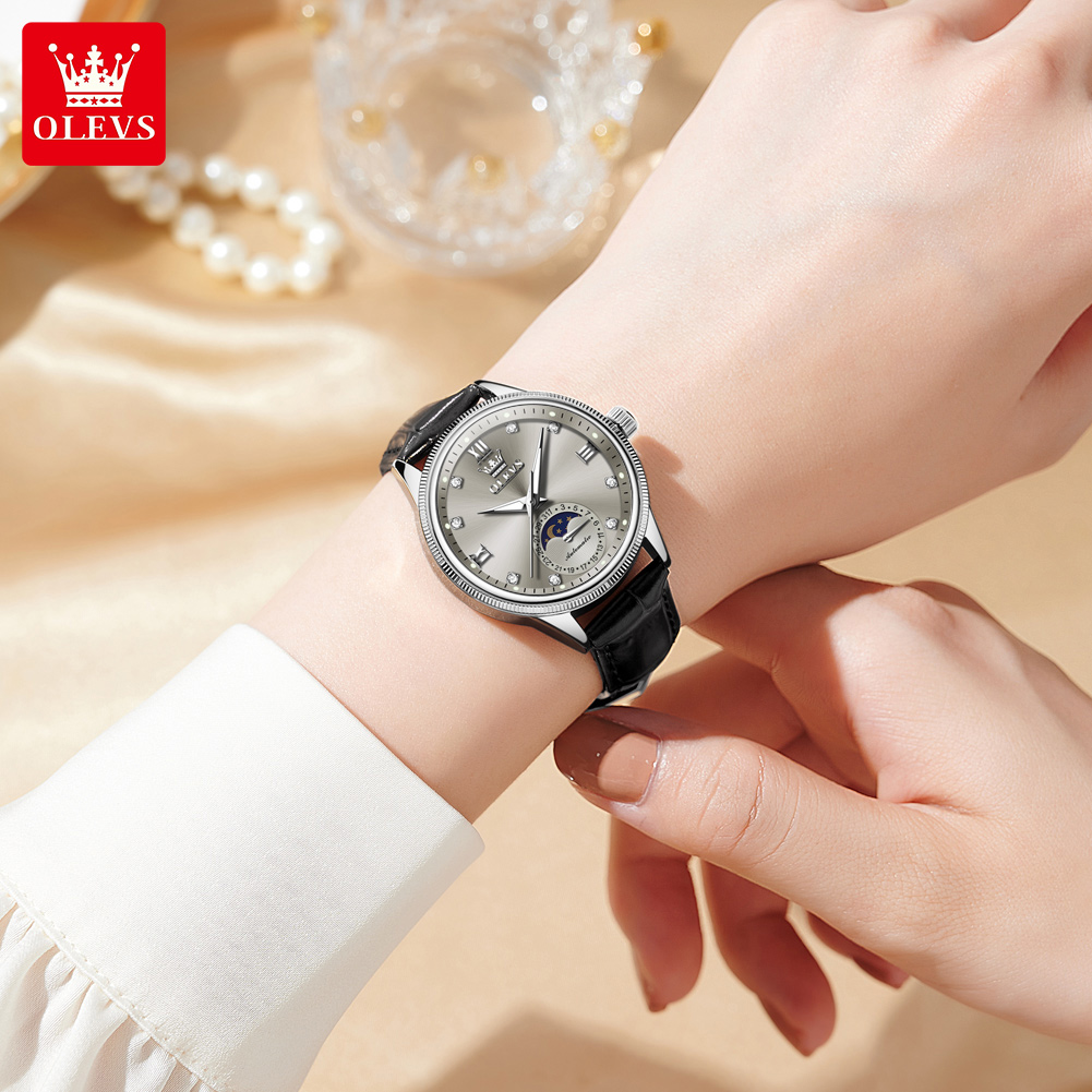 นาฬิกา OLEVS รุ่น Moon Phase แ - Luxury Watch Moon Phase บทวิจารณ์และราคา
