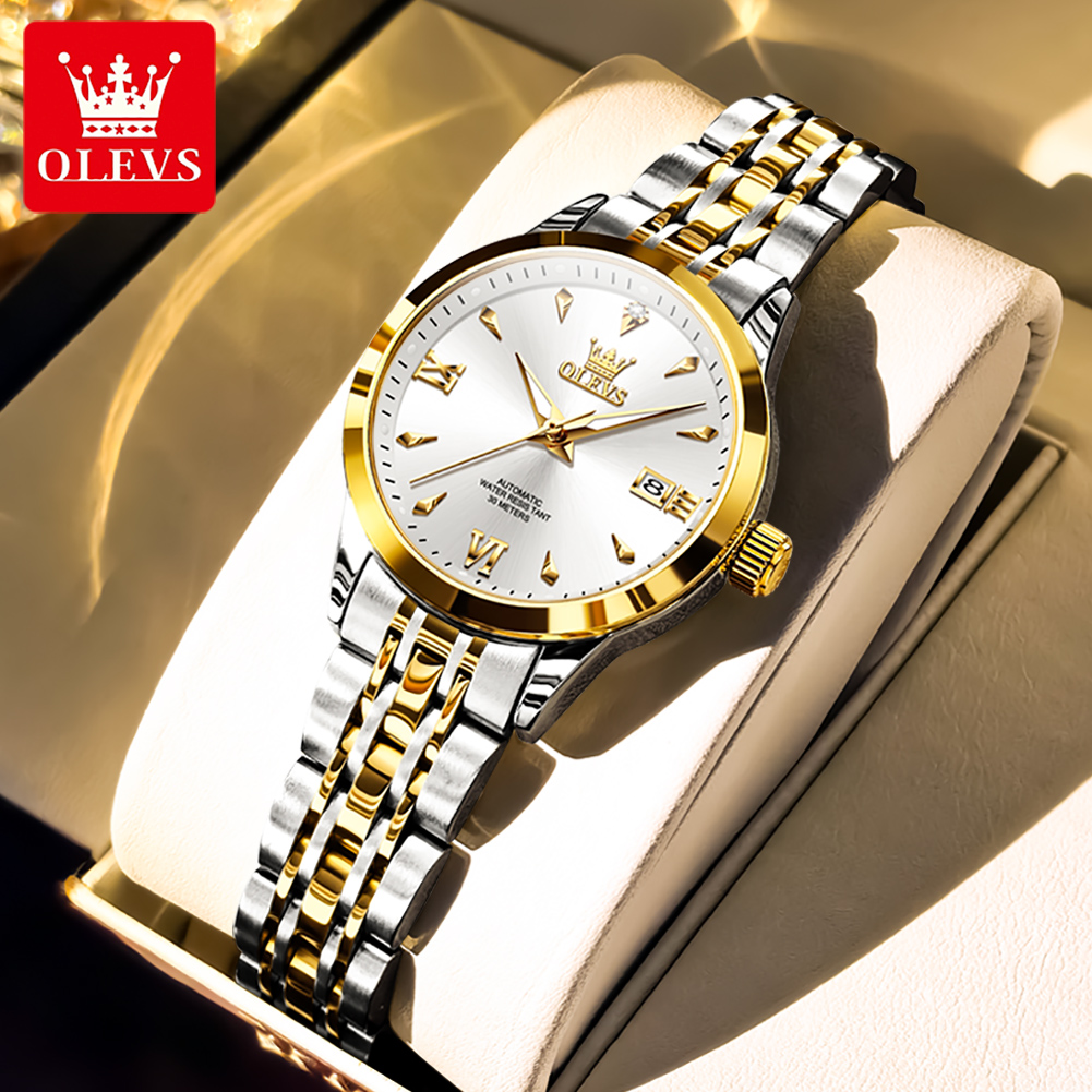 นาฬิกา OLEVS 9956 สำหรับผู้หญิ - Luxury Watch Moon Phase บทวิจารณ์และราคา