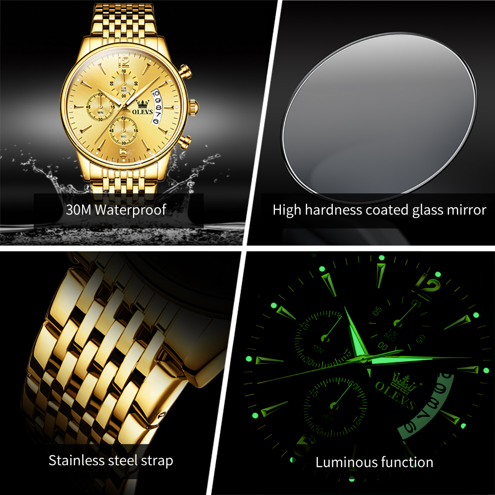 OLEVS ยี่ห้อ Luxury Gold นาฬิก - Zen Luxury Watch บทวิจารณ์และราคา