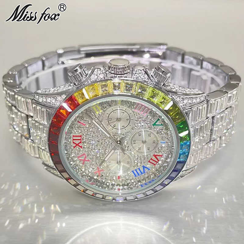 MISSFOX Luxury Iced นาฬิกาผู้ช - Zen Luxury Watch บทวิจารณ์และราคา