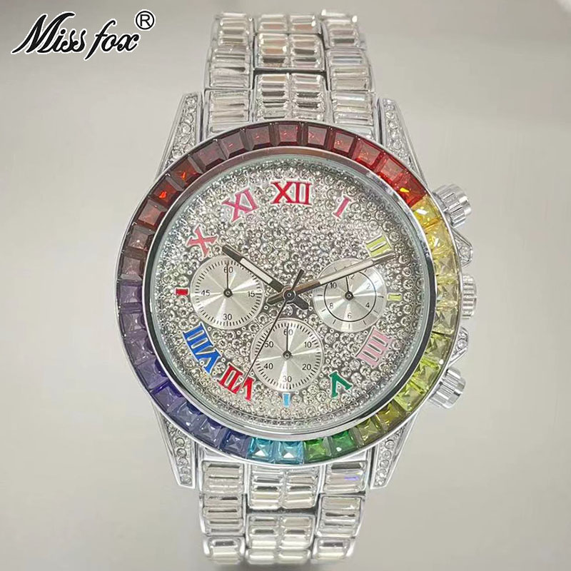 MISSFOX Luxury Iced นาฬิกาผู้ช - Zen Luxury Watch บทวิจารณ์และราคา