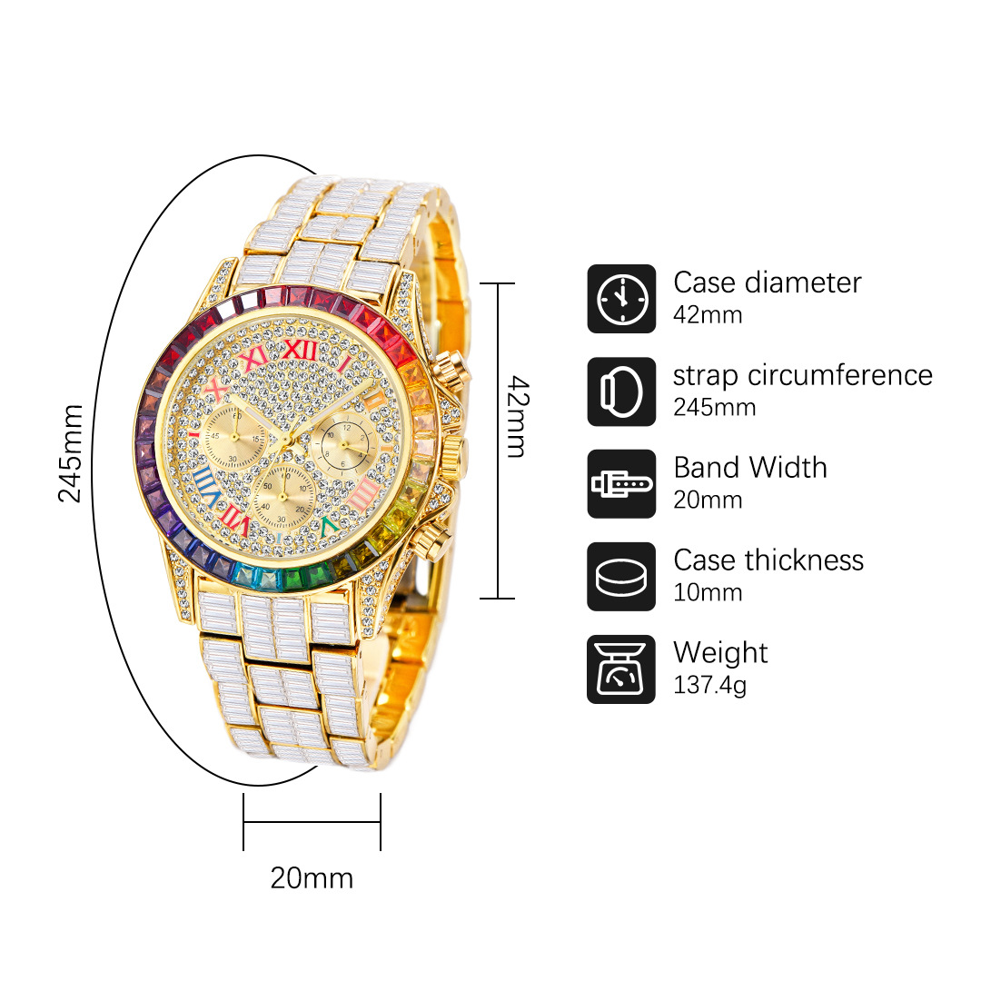 MISSFOX Luxury Iced นาฬิกาผู้ช - Zen Luxury Watch บทวิจารณ์และราคา