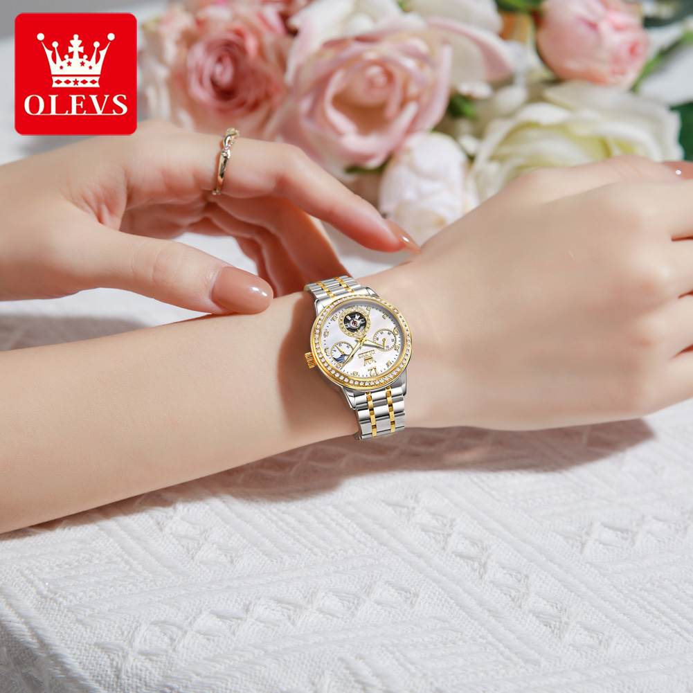 นาฬิกาอัตโนมัติ OLEVS สำหรับผู - Luxury Watch Moon Phase บทวิจารณ์และราคา