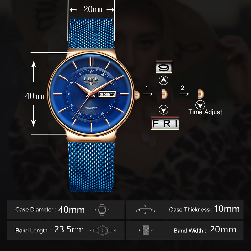 นาฬิกาข้อมือผู้หญิง LIGE แบรนด - Luxury Watch Top 10 บทวิจารณ์และราคา