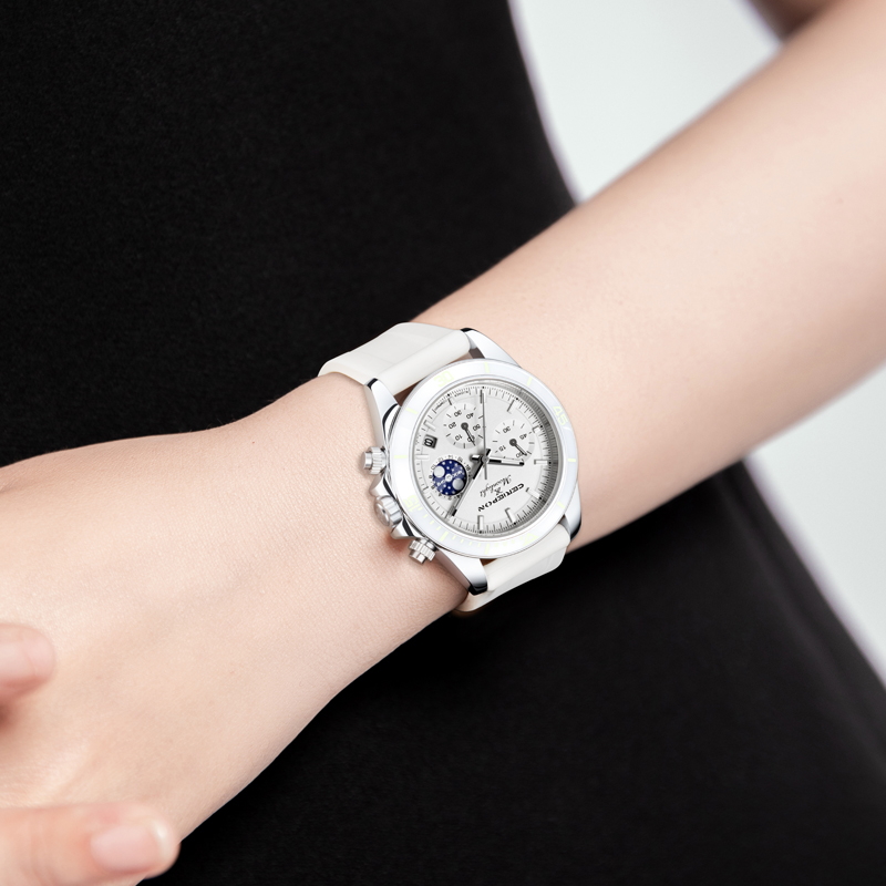 นาฬิกาควอตซ์แฟชั่นหรูหราสำหรับ - Luxury Watch Moon Phase บทวิจารณ์และราคา