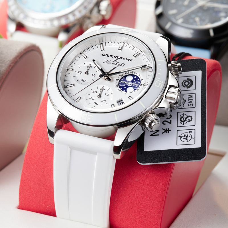นาฬิกาควอตซ์แฟชั่นหรูหราสำหรับ - Luxury Watch Moon Phase บทวิจารณ์และราคา