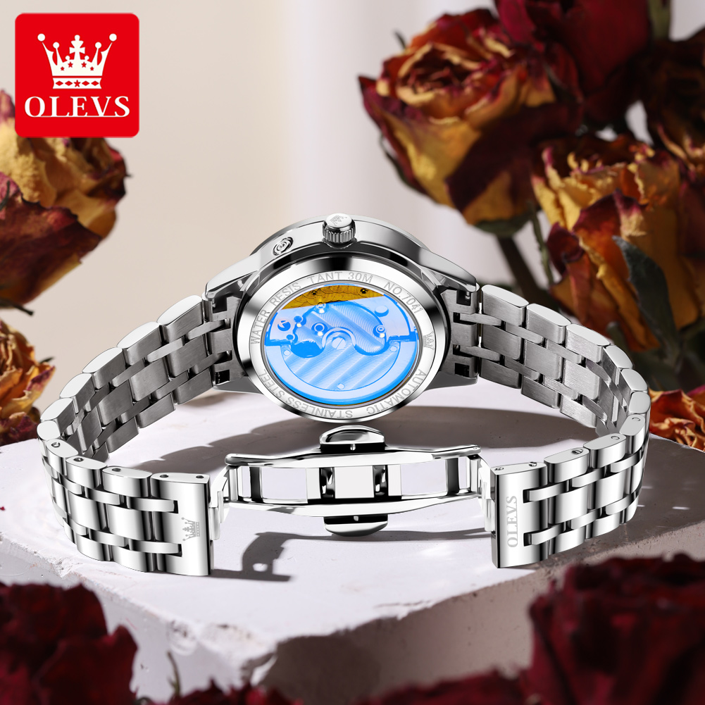 นาฬิกา OLEVS 7041 Elegance Moo - Luxury Watch Moon Phase บทวิจารณ์และราคา