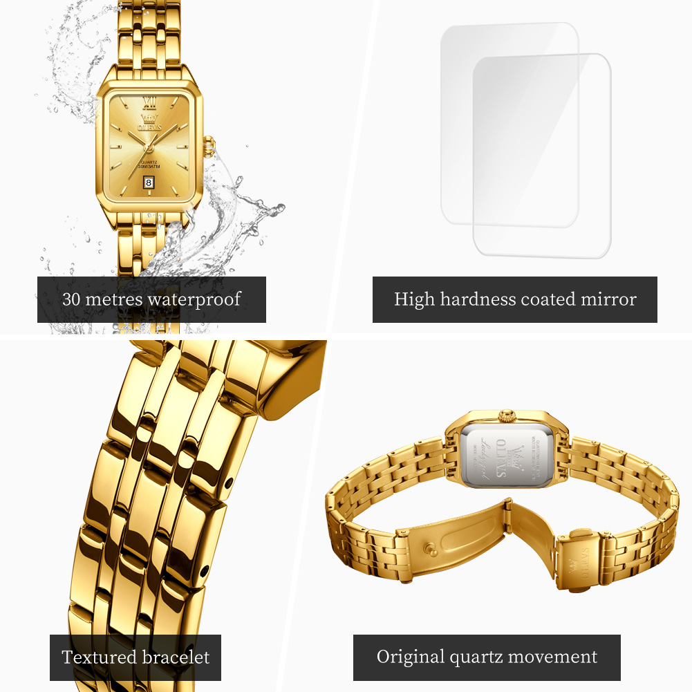 OLEVS แบรนด์หรูผู้หญิงนาฬิกากั - Luxury Watch Green บทวิจารณ์และราคา