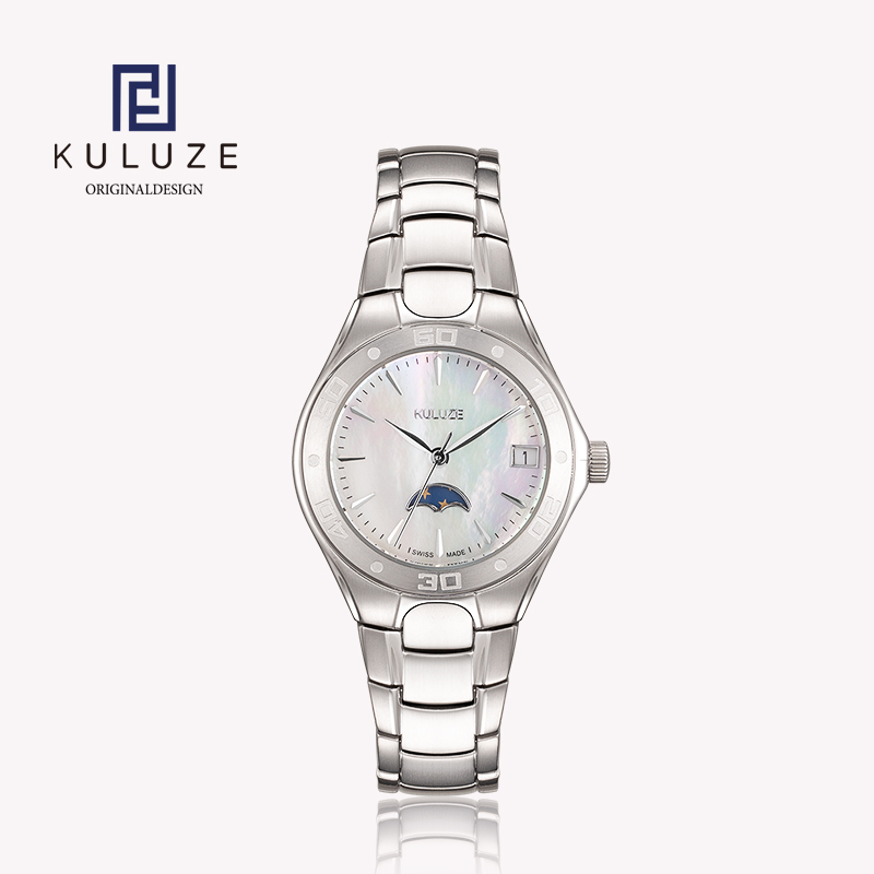 Kuluze นาฬิกาผู้หญิงแฟชั่นแบรน - Luxury Watch Moon Phase บทวิจารณ์และราคา