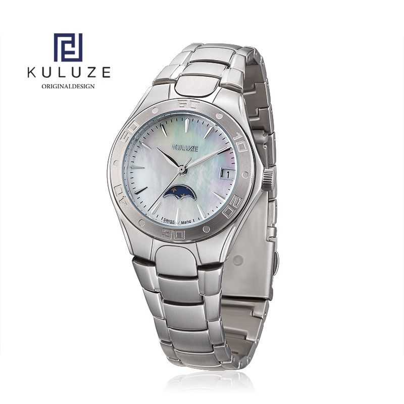 Kuluze นาฬิกาผู้หญิงแฟชั่นแบรน - Luxury Watch Moon Phase บทวิจารณ์และราคา